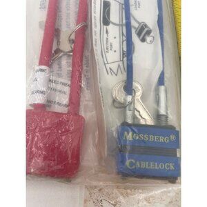 Mossberg Cable Gun Locks Set Of 2 With Keys Red & Blue Secure Firearm Safety Dev